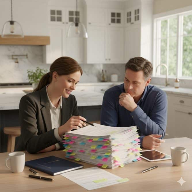 man and women discussion about task