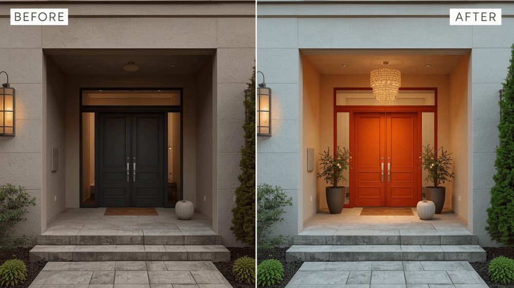 before after a door before after a door