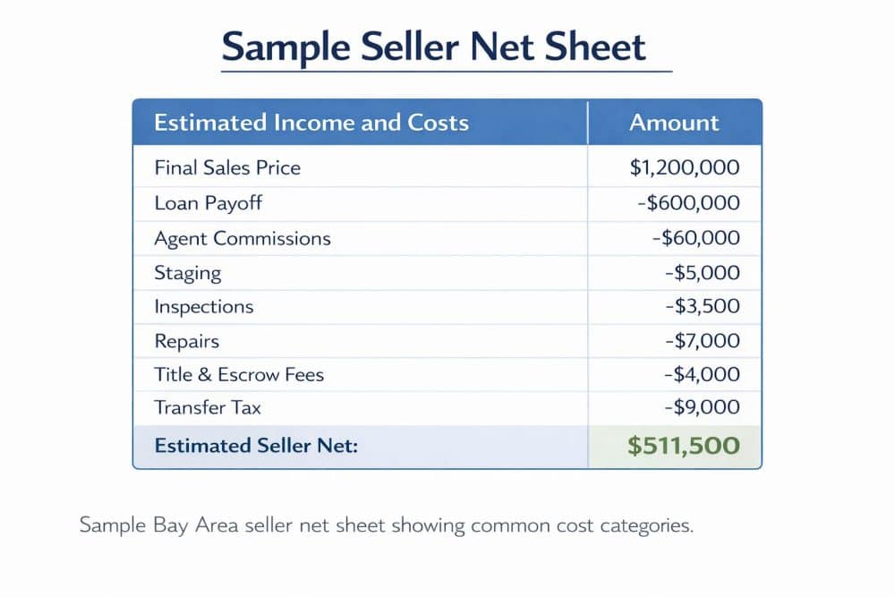 Sample seller net sheet
