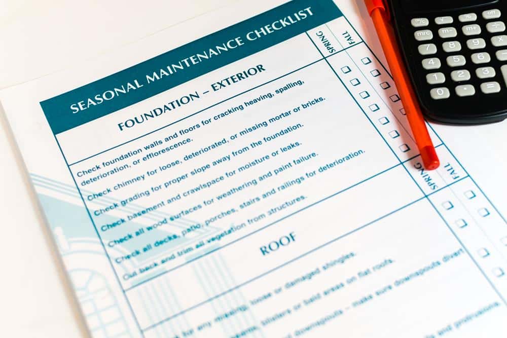 home winter maintenace checklist